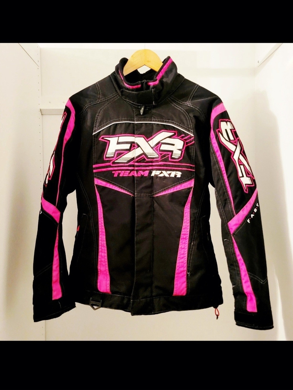 FXR Womens Nitro Black Pink White Jacket SIZE 4 (XS)